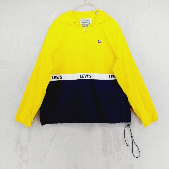 Levi's Colorblock Nylon Hooded Windbreaker Casual Jacket P531 - Picture 2 of 10